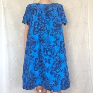 vintage blue floral dress 🦋